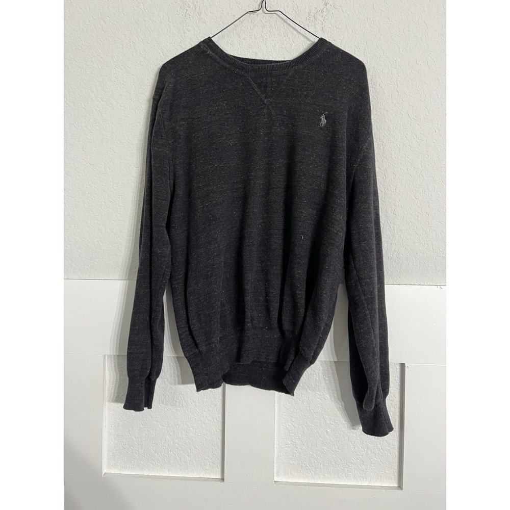 Polo Ralph Lauren Knit Sweater dark charcoal heather  Medium NWT $198